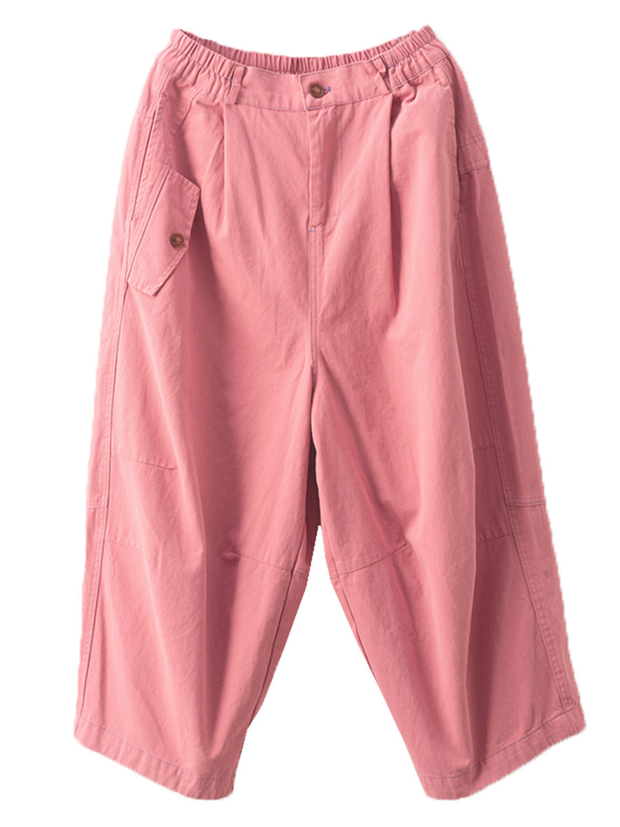 Women Autumn Commute Solid Loose Harem Pants AT1070