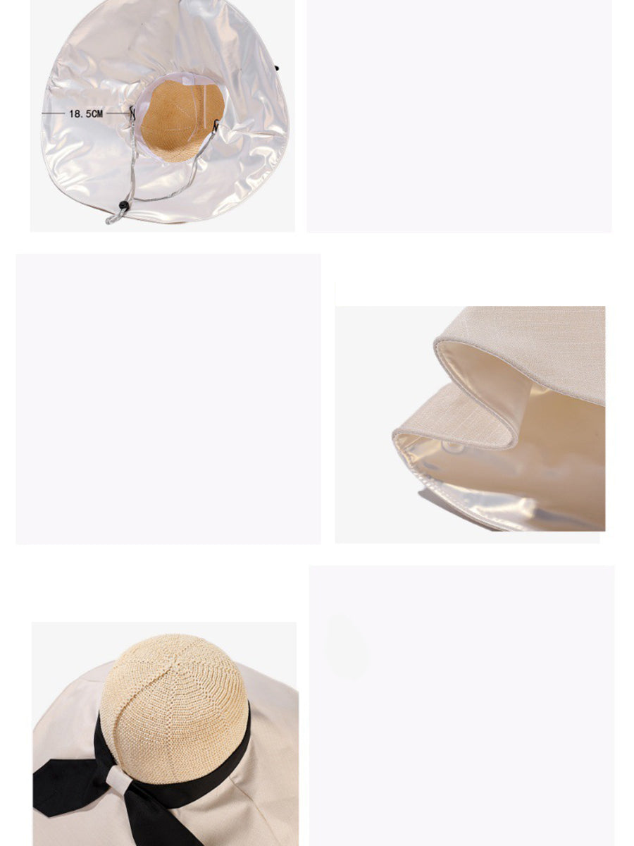 Chapeau d'été à large bord pour femme, résistant au soleil et aux voyages, QW1036