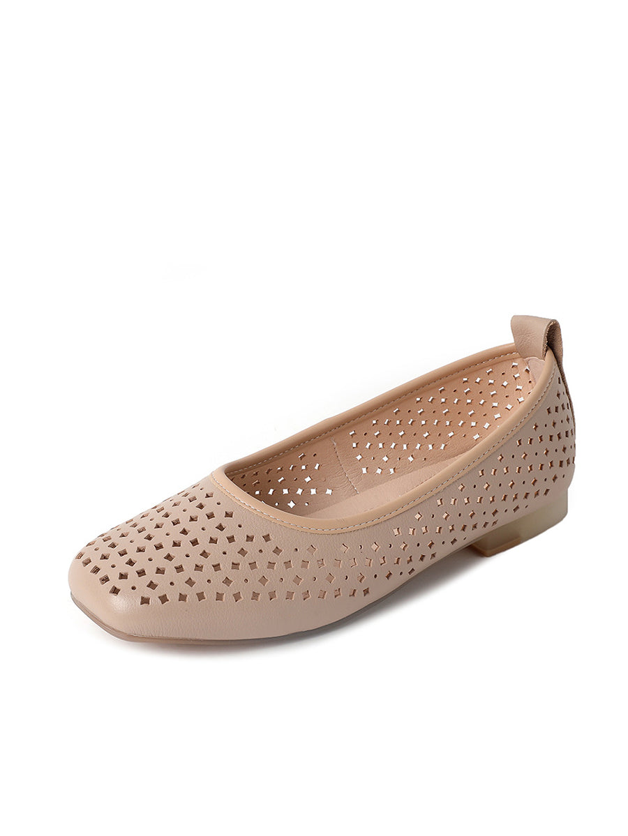 Heel Out Low Casual Shoes Summer Hollow Women