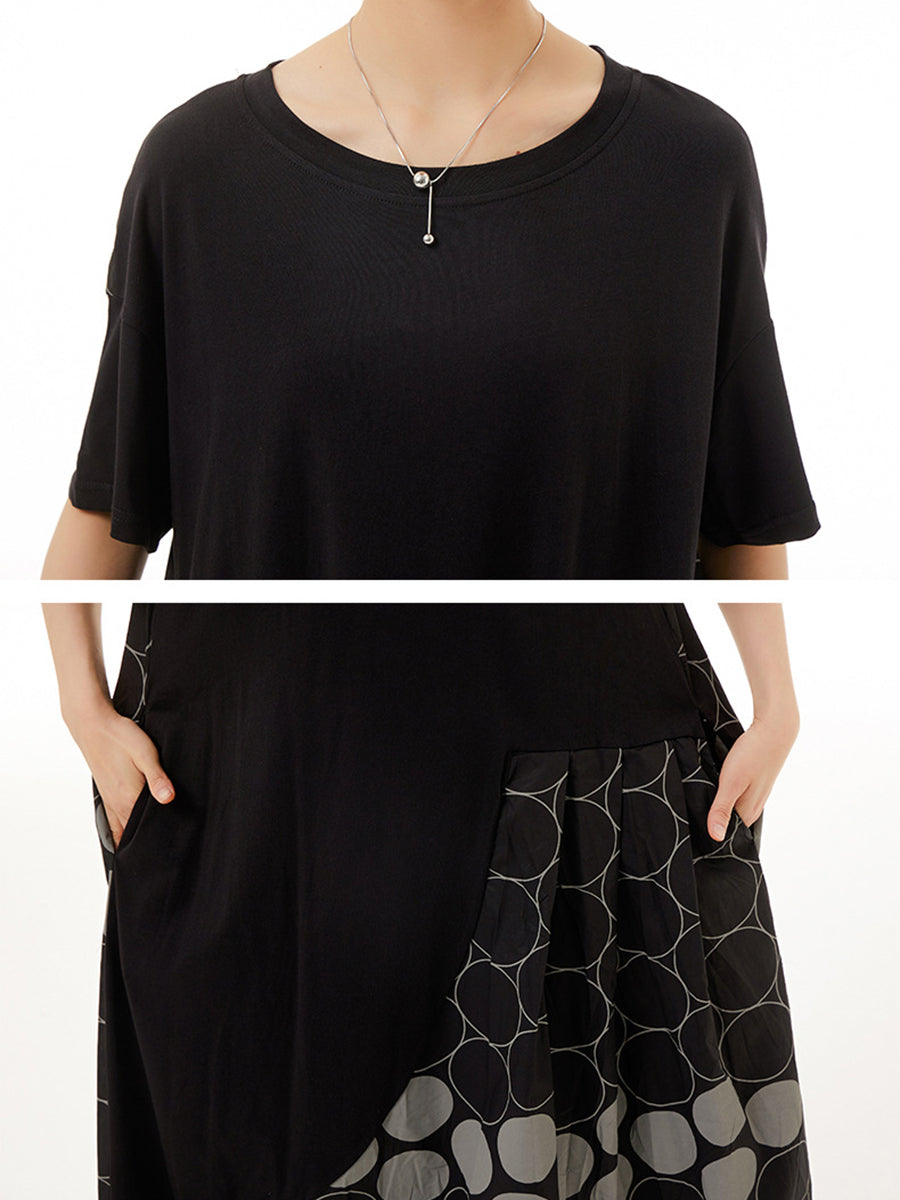 Robe d'été ample décontractée à pois pour femmes KL1001