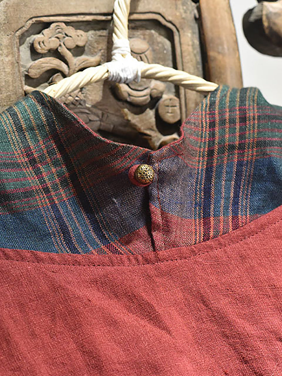 Manteau d'hiver matelassé à capuche en lin colorblock pour femme AT1094