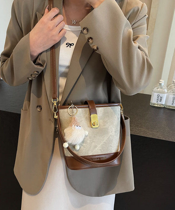 Sac seau noir, nouveauté 2025, en similicuir blanc polyvalent, tendance