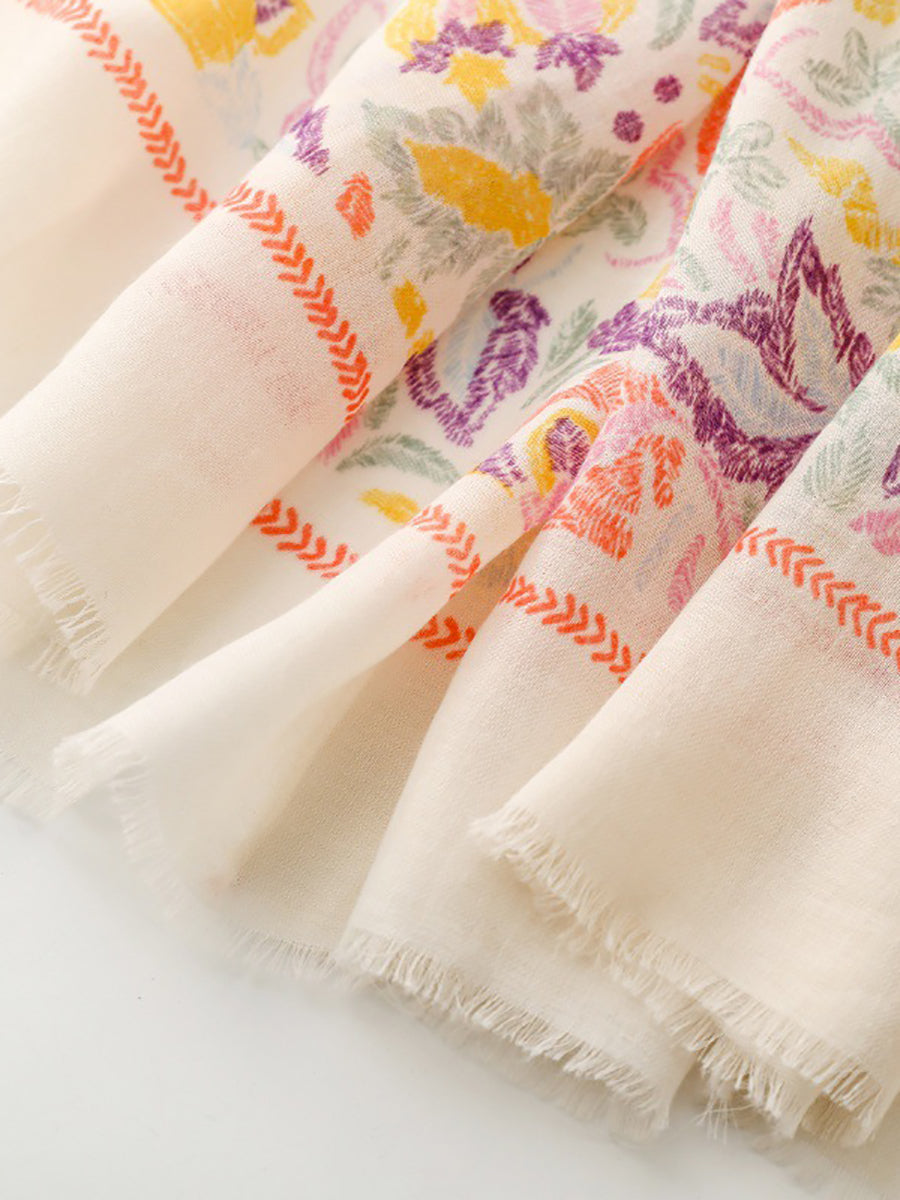 Bunter Schal Artsy Plant Damen Schal