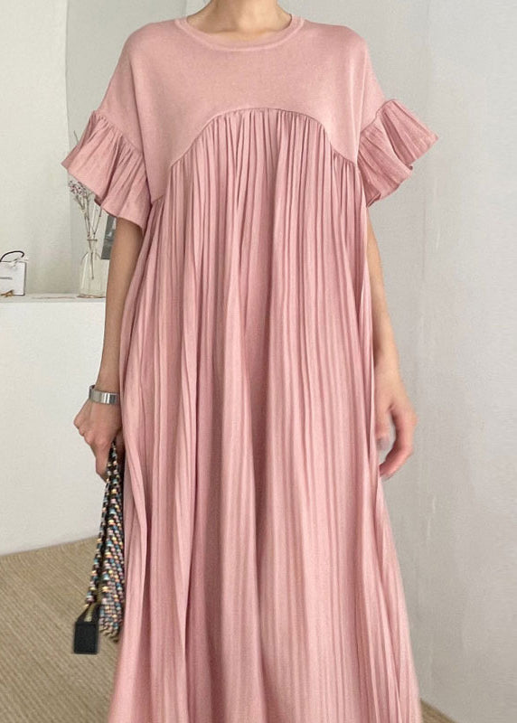 Dress Women Black Patchwork Sleeve Oversized Pleated Butterfly