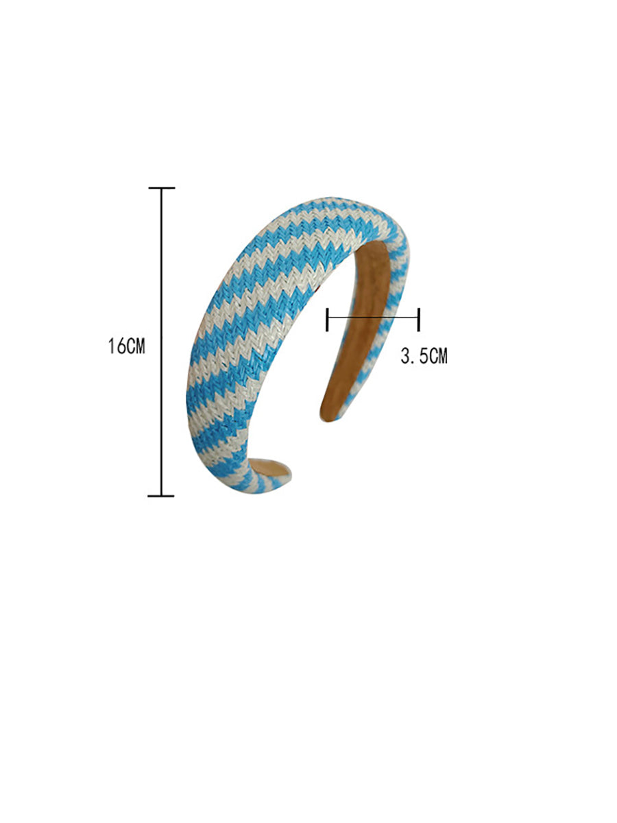 4-teiliges Set Damen Artsy Colorblock Gestricktes Haarband BN1010