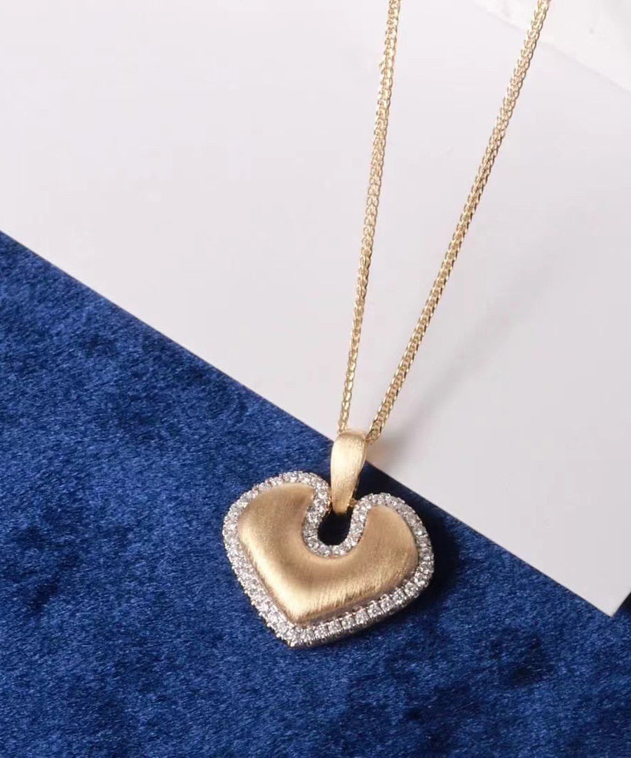 Art Orange Sterling Silber Overgild Zirkon Herzförmiges Charm-Armband QI061