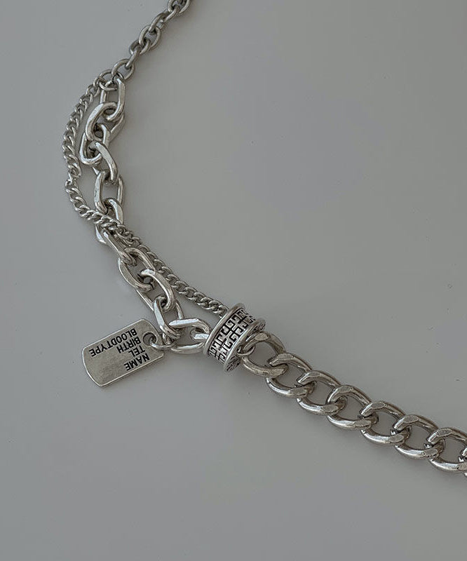 Bracelet Charm Brief Stainless Graphic Steel Chain Silk