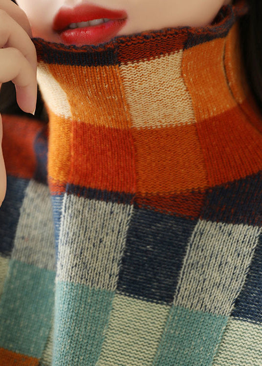 Pulls chics et douillets à col roulé et à carreaux pour le printemps