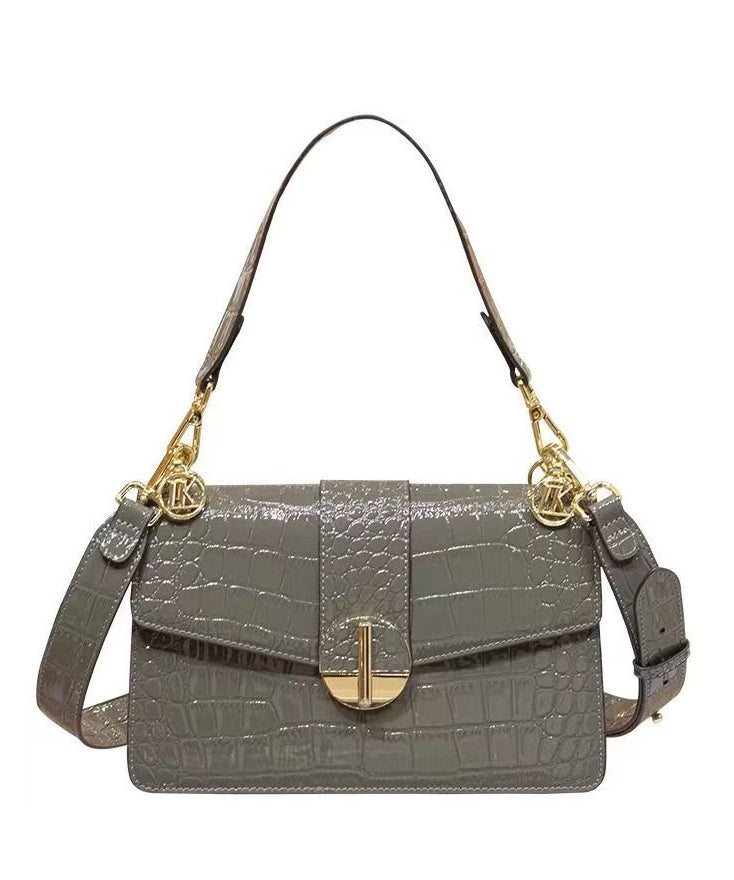 Edle grüne, strapazierfähige Umhängetasche aus Kalbsleder RB041