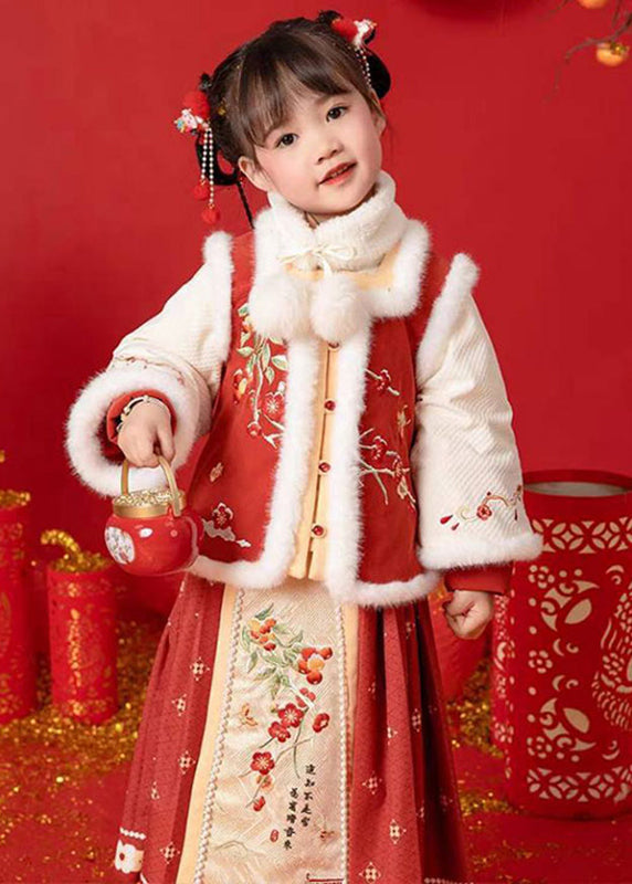 Mode Mädchen Rollkragen Warme Fleece Mäntel Pelz Kragen Und Maxi Röcke Zwei Stücke Set Winter TR009