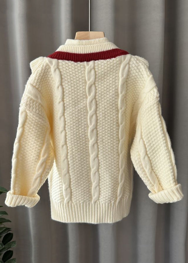 Mode Mulberry Rollkragen Patchwork Gefälschte Zwei Stücke Baumwolle Stricken Kinder Pullover Winter WL043