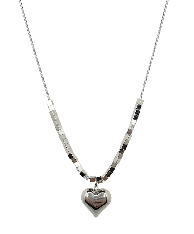Fine Love Necklace Silk Stainless Pendant Steel