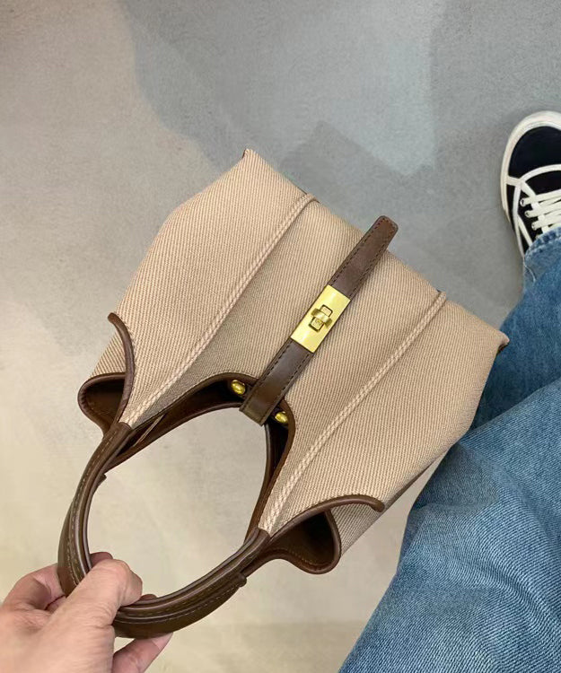 Handgemachte Khaki-Tragetasche aus strapazierfähigem Kunstleder RB032