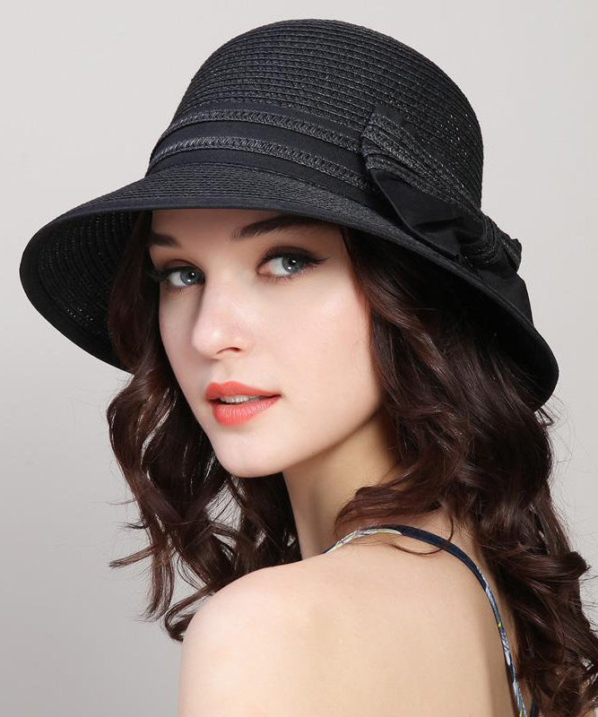 Bucket Versatile Straw Version White Woven Hat Korean Foldable