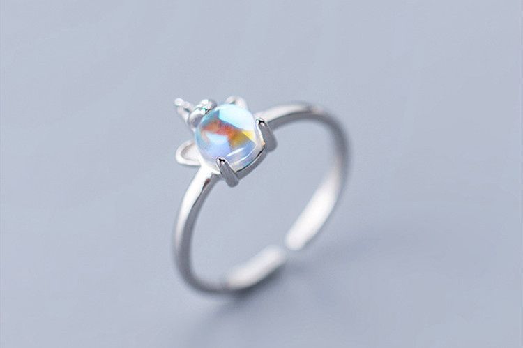 Open Unicorn Silver Sterling Ring