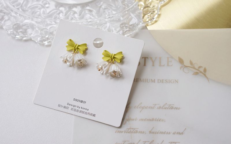 Alloy Earring Flower Bow