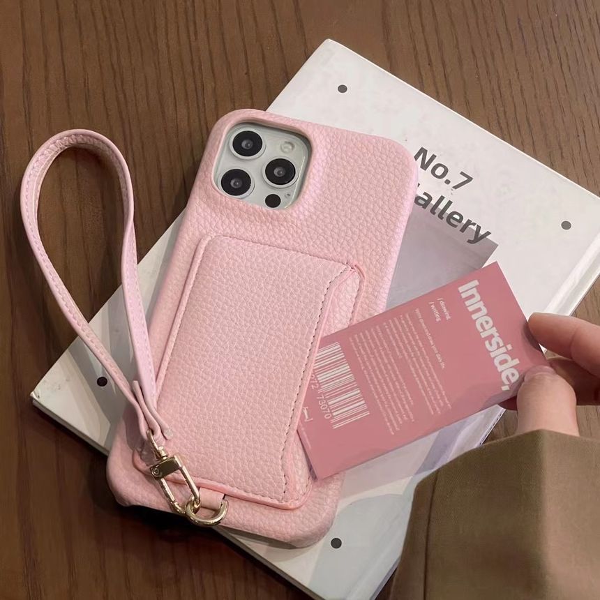 Card Leather Faux Phone Holder Case