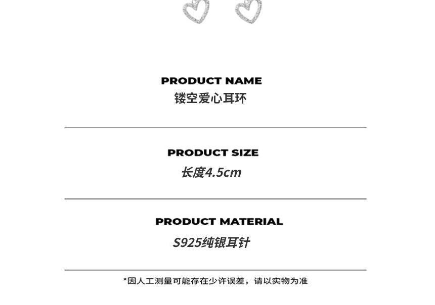 Earring Sterling Heart Silver Dangle