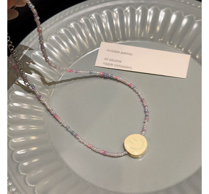 (various Pendant designs) Necklace Bead Smiley