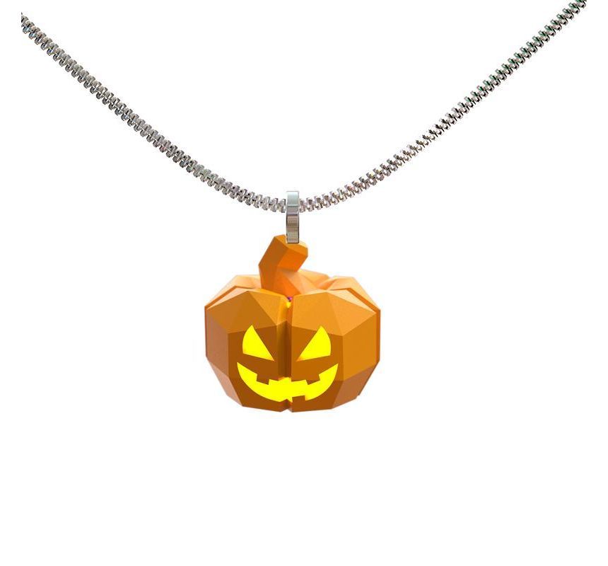 Lantern Halloween Necklace Pumpkin