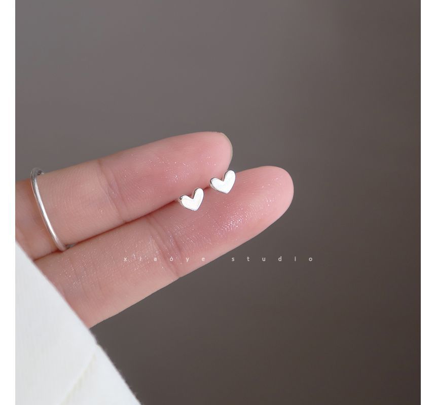 Stud Silver Earring Heart
