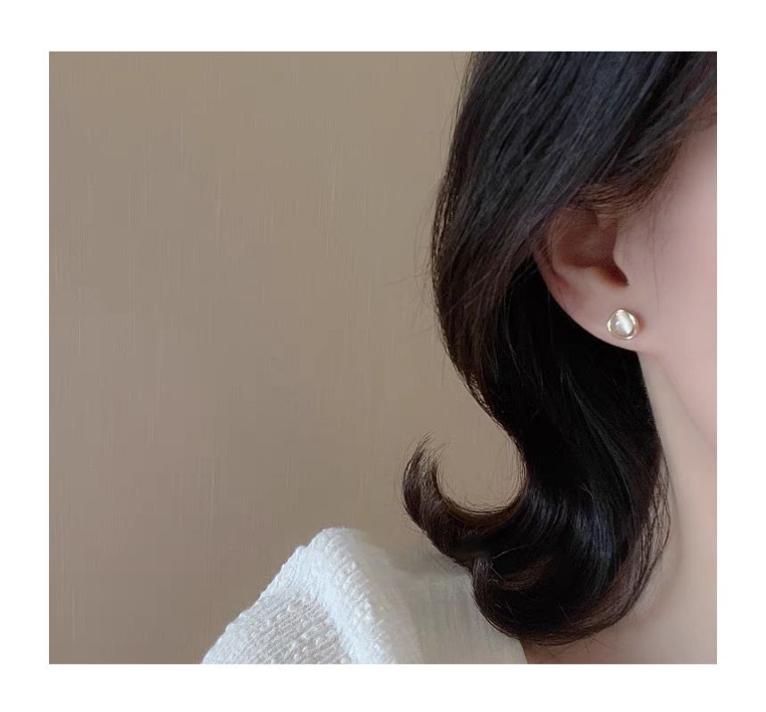 Stud Alloy Eye Faux Earring Cat Stone