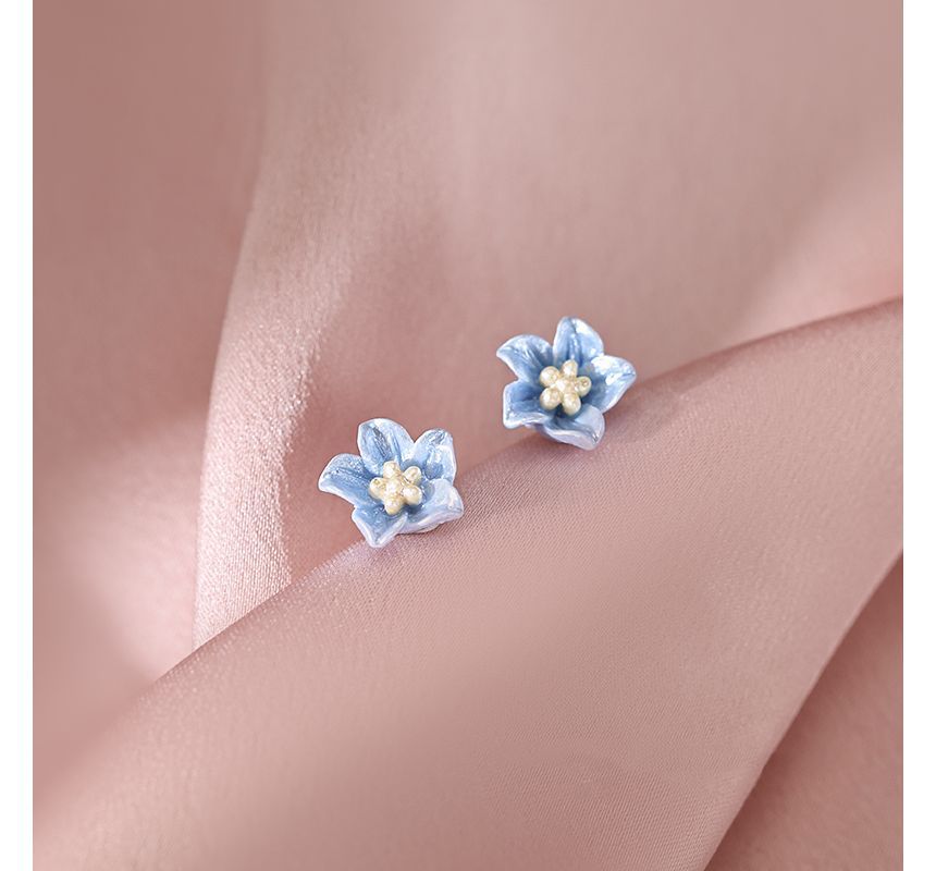 Alloy Earring Floral Acrylic Stud