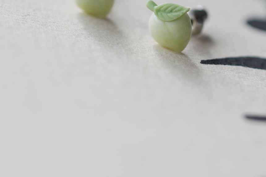 Earring Peach Stud Ceramic