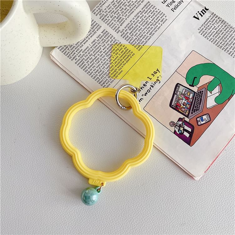 Strap Pad Phone with Wavy Hoop Lanyard