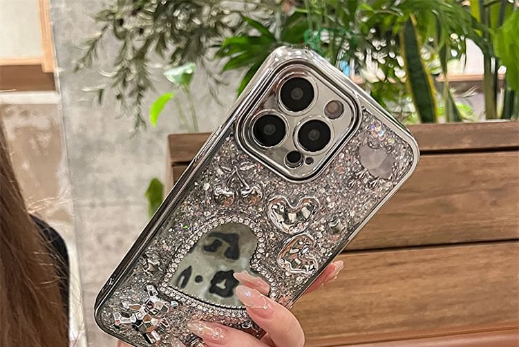 Phone Case Mirrored Set / Heart Strap