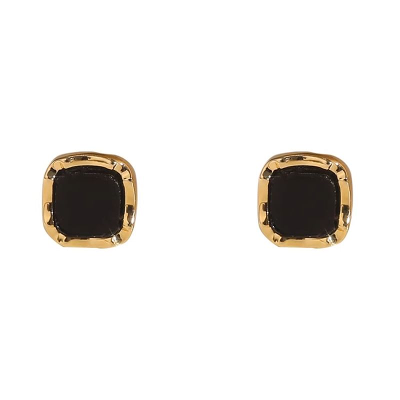 Ear Silver Square Stud Sterling