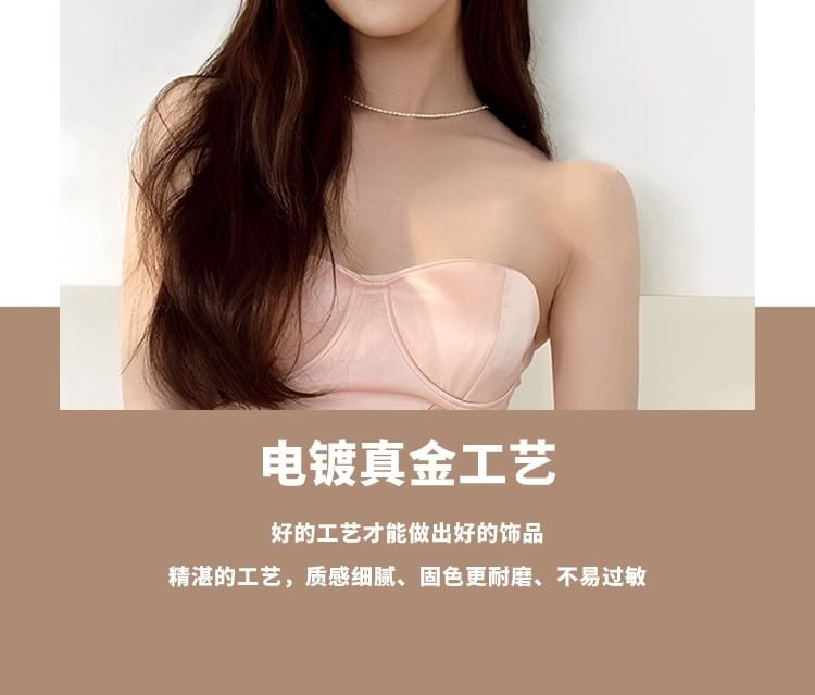 Beaded Pearl Necklace Faux