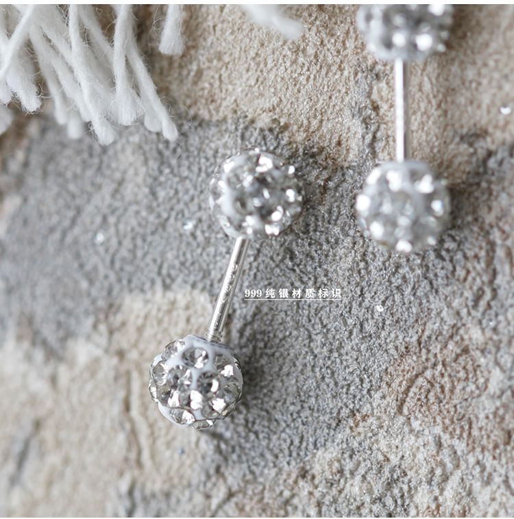 Stud Ball Rhinestone Earring