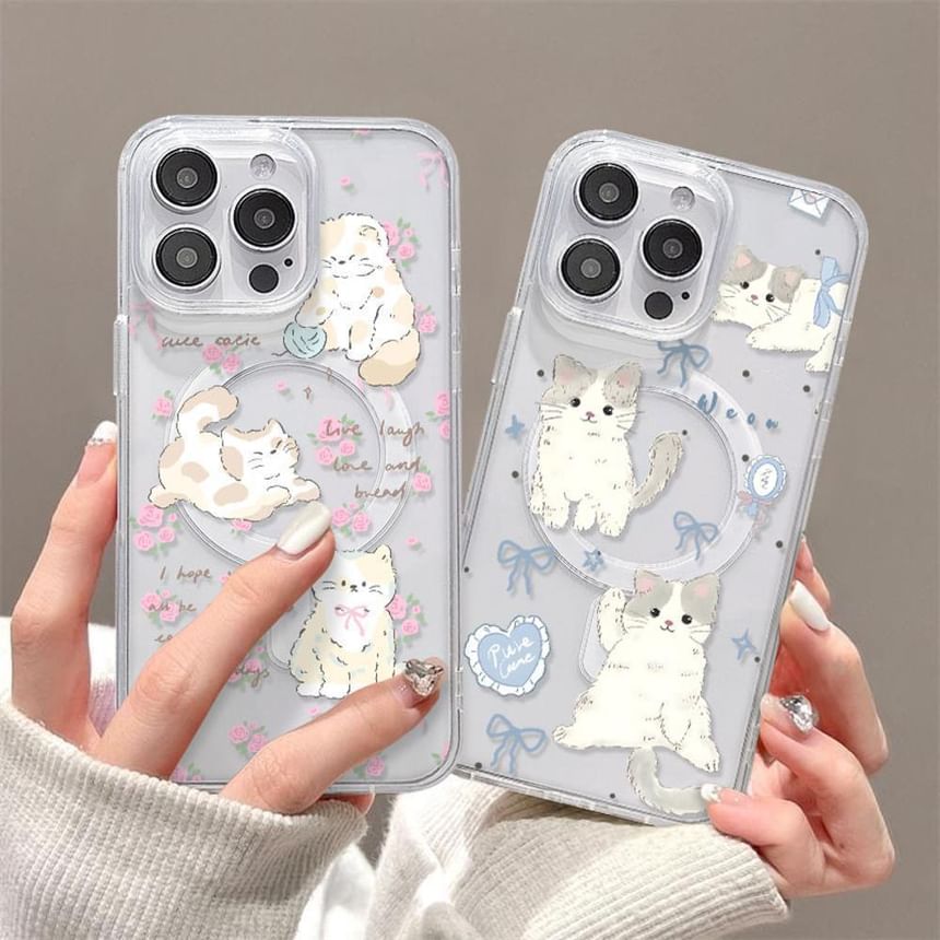 Case MagSafe) Magnetic with (Compatible Phone Cat