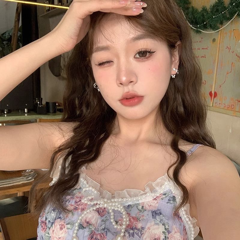 Butterfly Earring Huggie Alloy