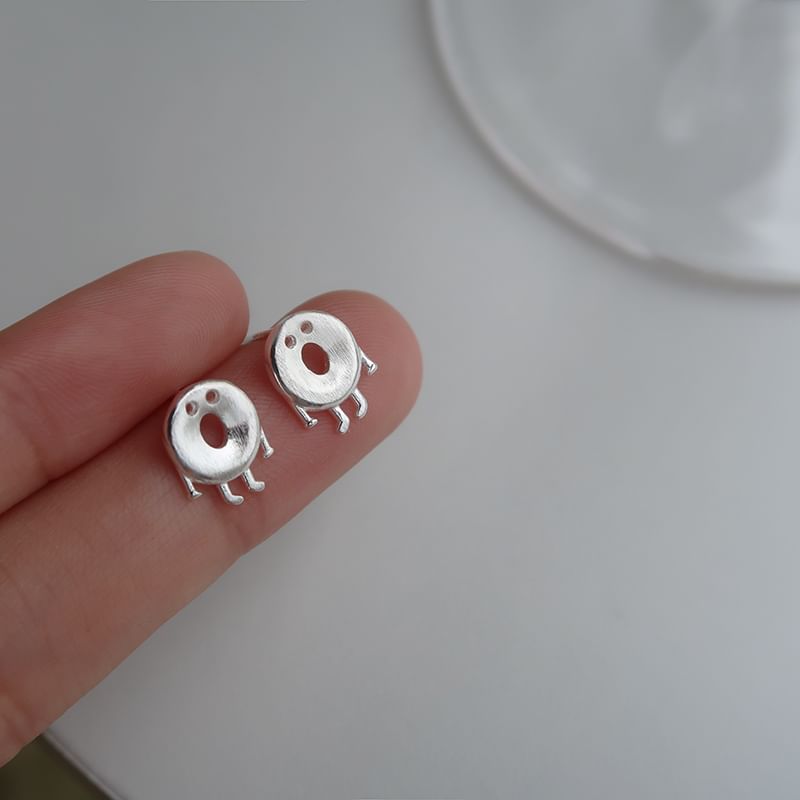 Cartoon 925 Sterling Stud Earring Silver