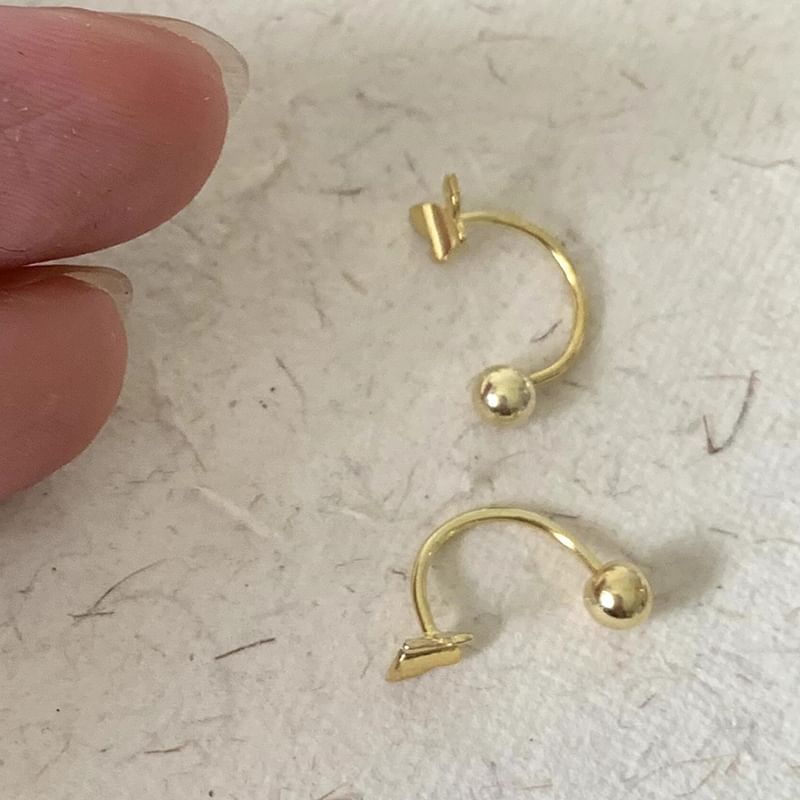 Earring Barbell 925 Butterfly Sterling Silver