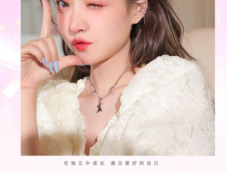 Alloy Earring Knot Dangle Rhinestone