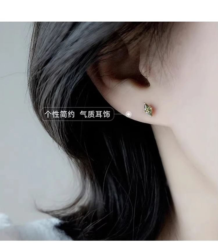 Earring Rhinestone Alloy Stud