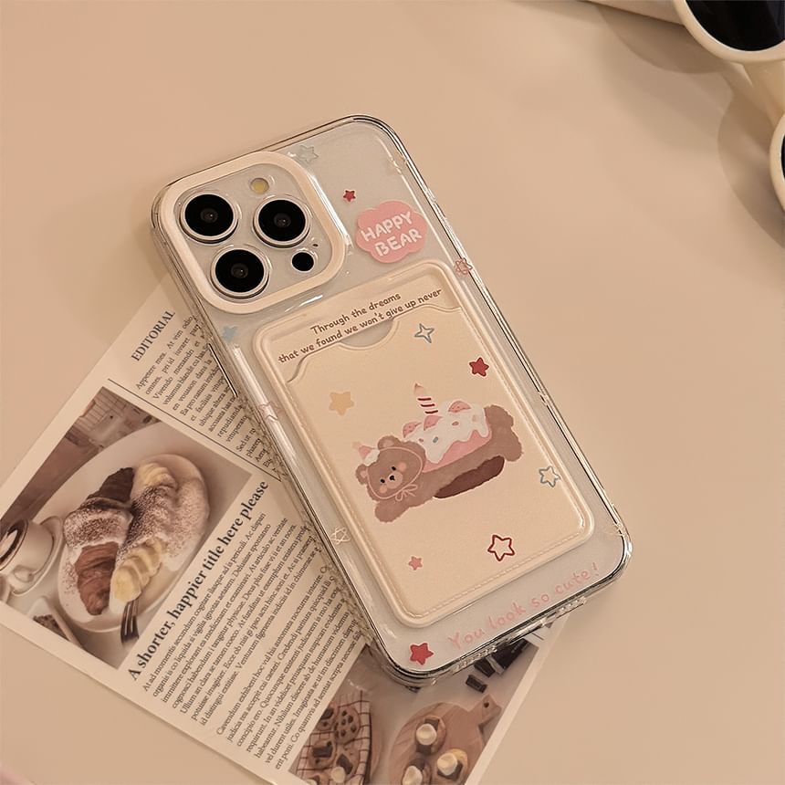 Holder Case Bear Phone Card