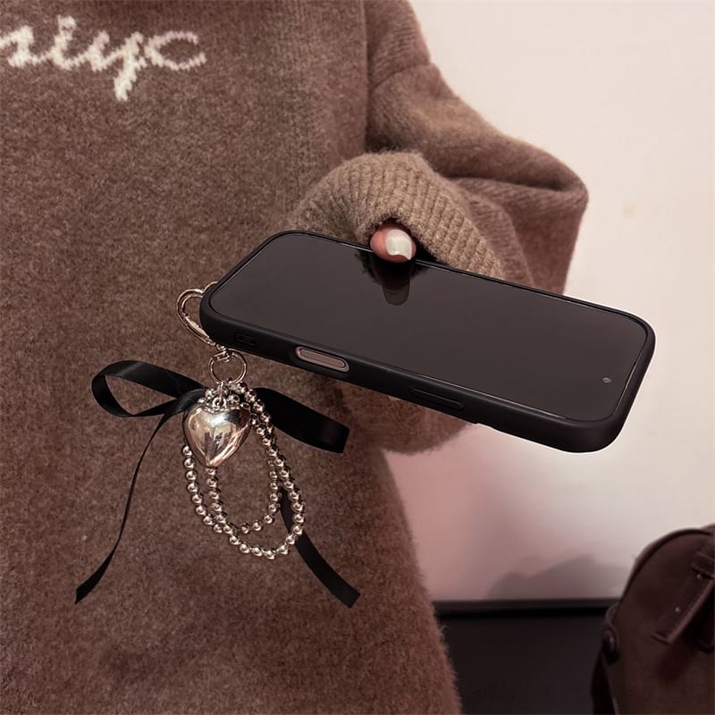 / Heart Phone Set Strap Case
