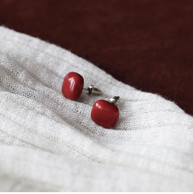 Silver Square 925 Sterling Earring Stud