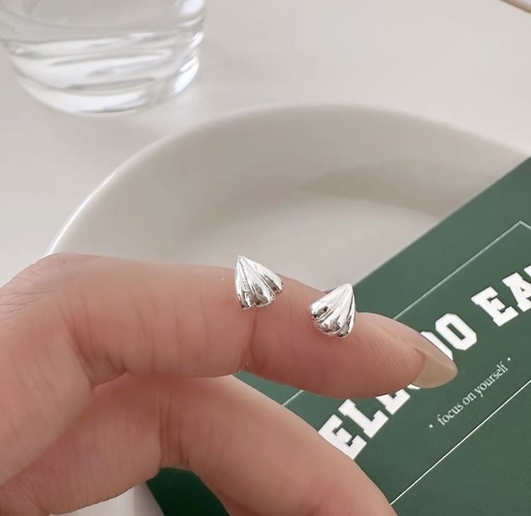 Silver Sterling Stud 925 Earring Shell