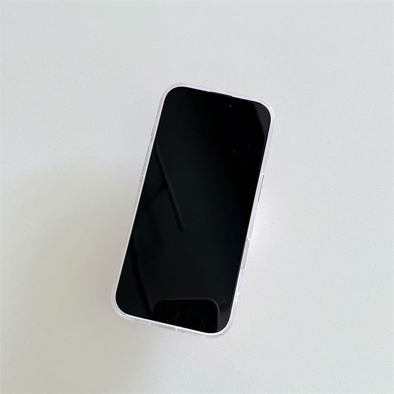 Case / Pearl Faux Phone Set Heart Ring Finger