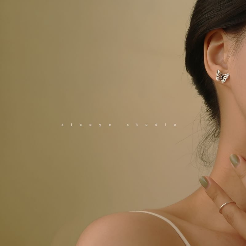 Stud S925 Sterling Earring Silver Butterfly