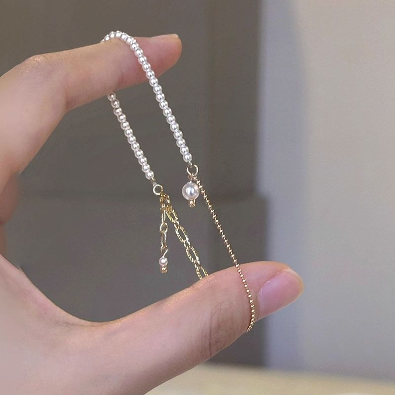 Bracelet Faux Pearl Alloy