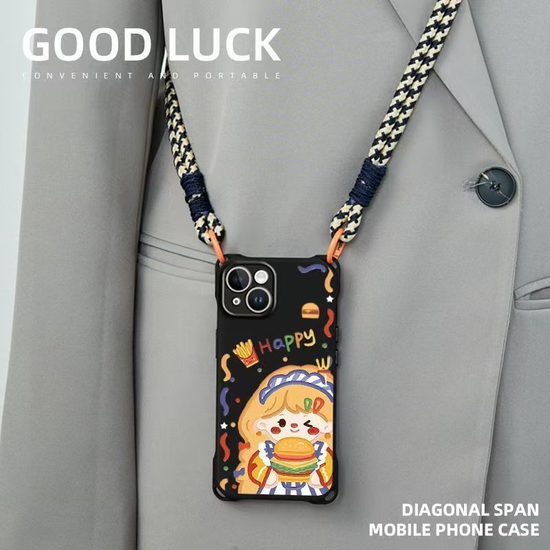 Case Girl Set Phone / Burger Strap Lanyard