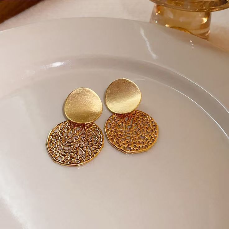 Double Drop Disc Earring