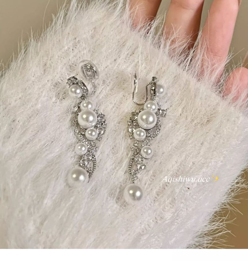 Faux Pearl Alloy Earring Dangle