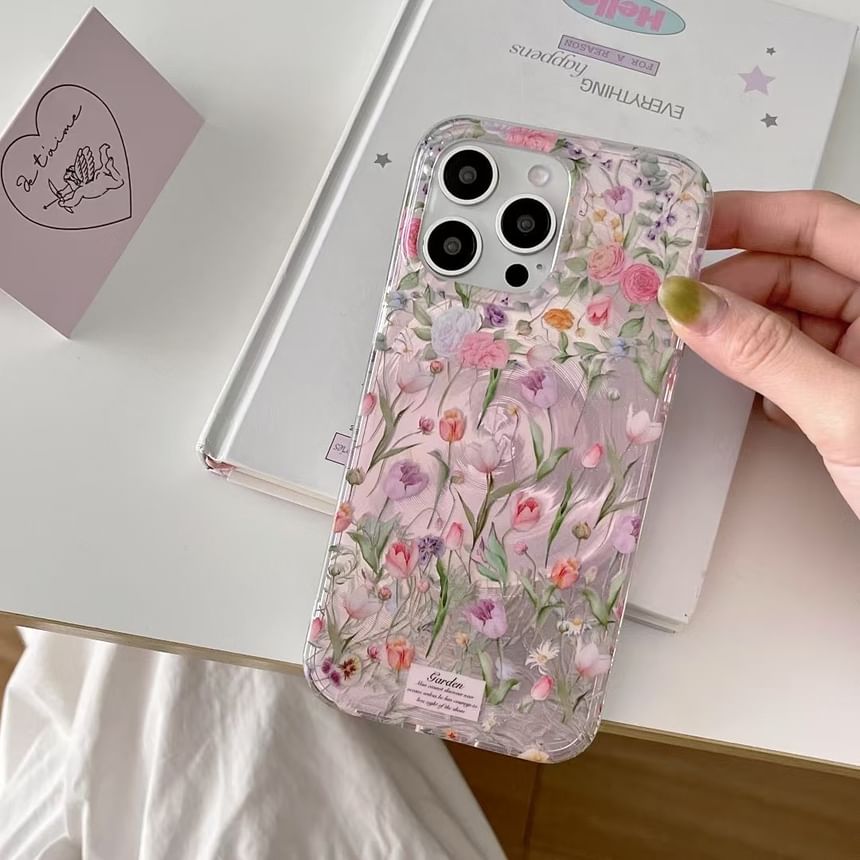 Case / Set Floral Strap Phone